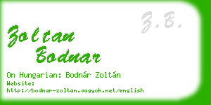 zoltan bodnar business card